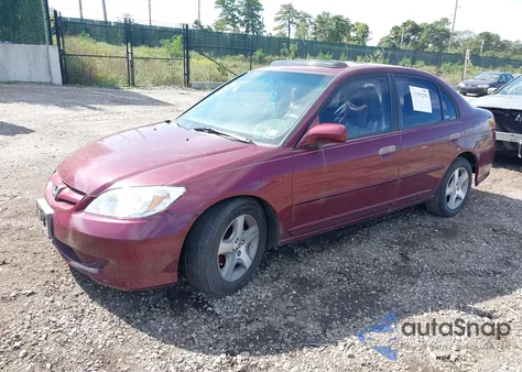 2004 Honda Civic Ex from USA, damaged, VIN 2HGES26744H508541